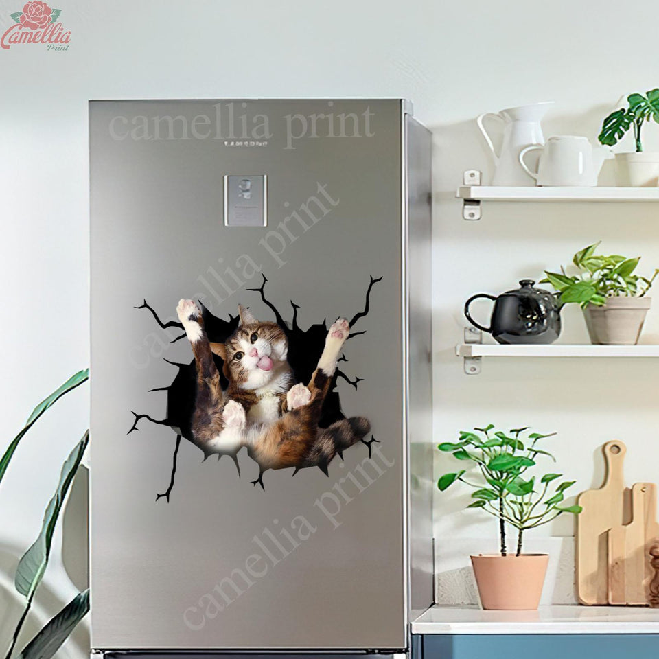 Funny Cats Crack Sticker For Car Window Nice Bumper Stickers First Communion Gifts