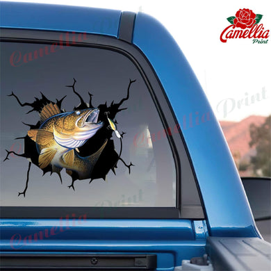 Walleye Crack Sticker Album Cute Vinyl Sticker Paper Birthday Ideas For Boyfriend