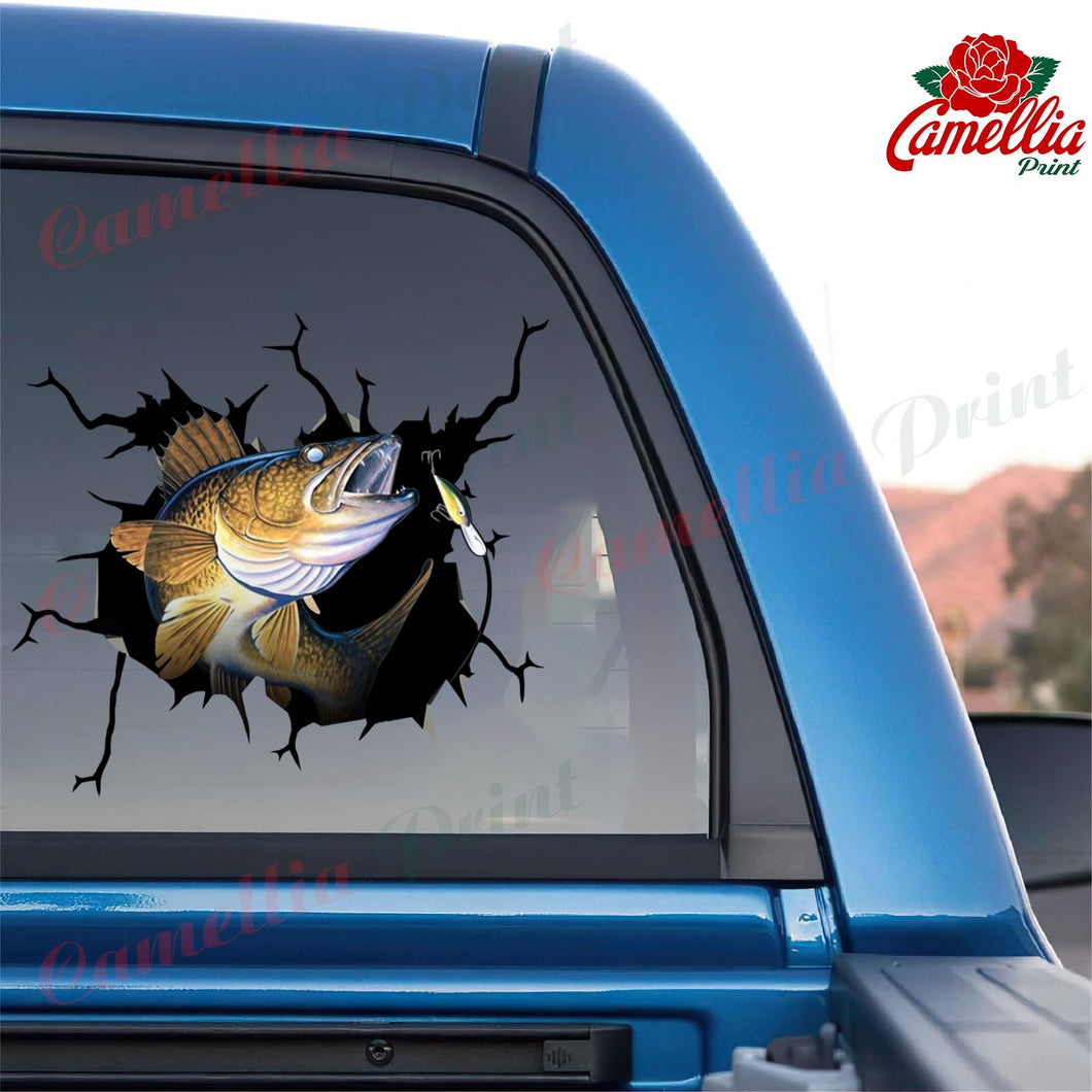 Walleye Crack Sticker Album Cute Vinyl Sticker Paper Birthday Ideas For Boyfriend