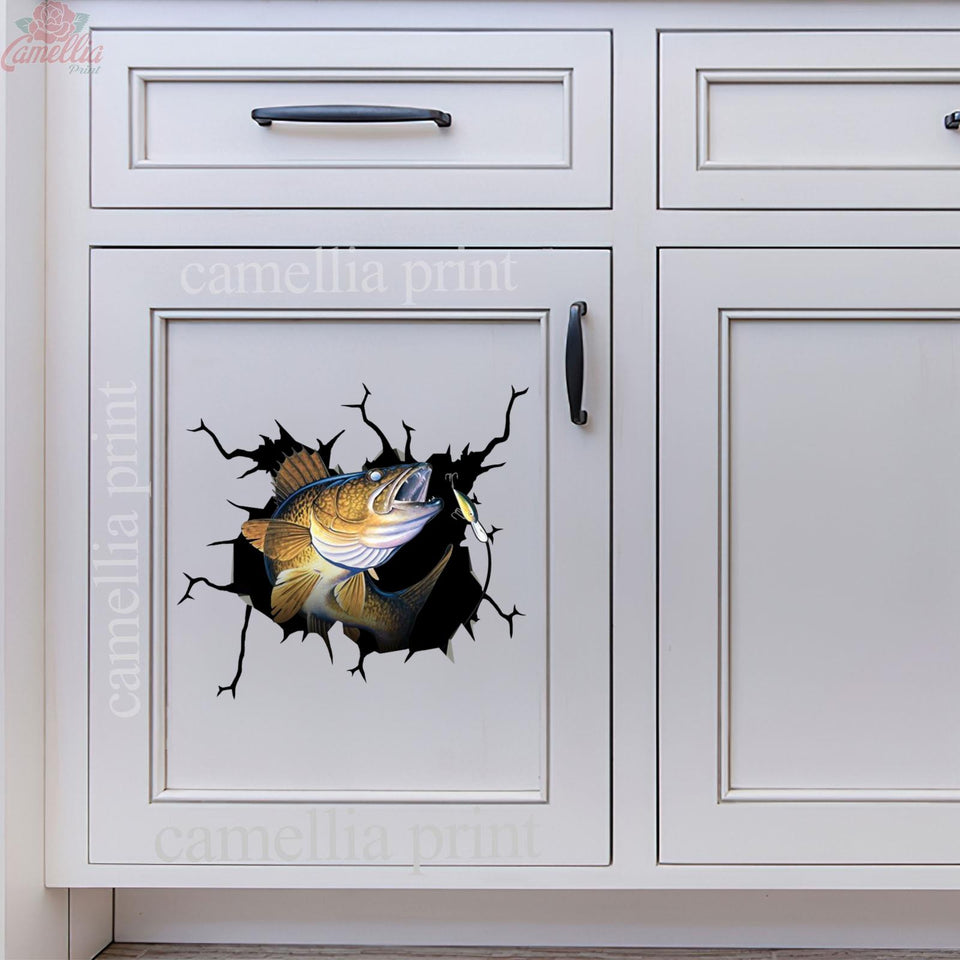 Walleye Crack Sticker Album Cute Vinyl Sticker Paper Birthday Ideas For Boyfriend