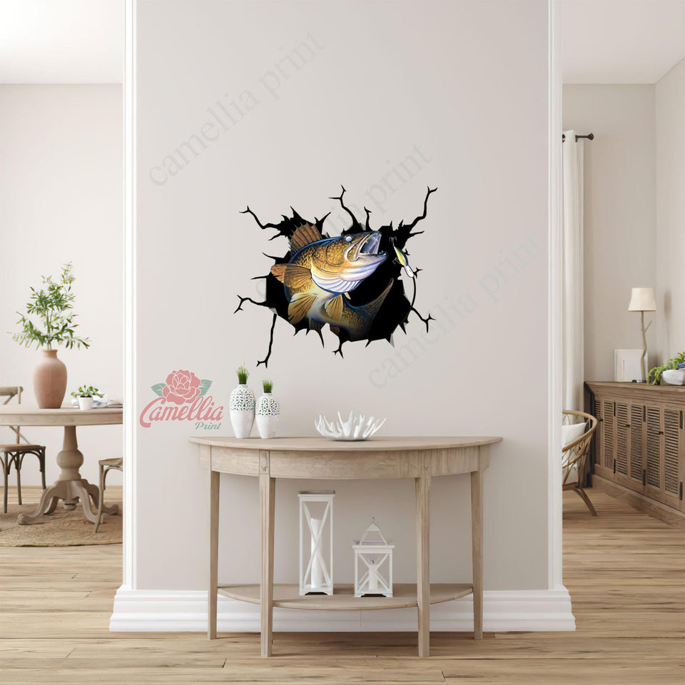 Walleye Crack Sticker Album Cute Vinyl Sticker Paper Birthday Ideas For Boyfriend