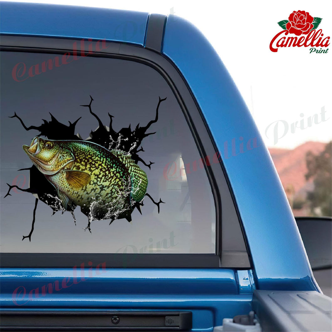Cappie Fishing Crack Sticker Kawaii Cuteness Overloaded Friendship Stickers Housewarming Gift Ideas