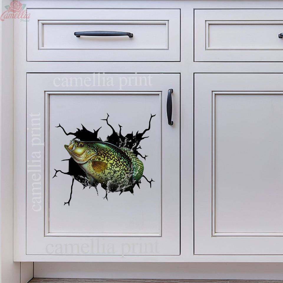 Cappie Fishing Crack Sticker Kawaii Cuteness Overloaded Friendship Stickers Housewarming Gift Ideas