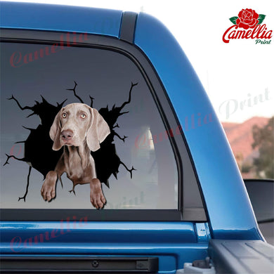 Weimaraner Crack Sticker Emoji Funny Pictures Name Tag Stickers Wedding Gifts