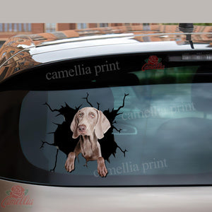Weimaraner Crack Sticker Emoji Funny Pictures Name Tag Stickers Wedding Gifts