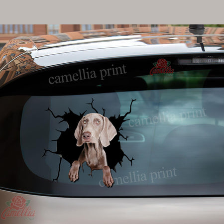 Weimaraner Crack Sticker Emoji Funny Pictures Name Tag Stickers Wedding Gifts