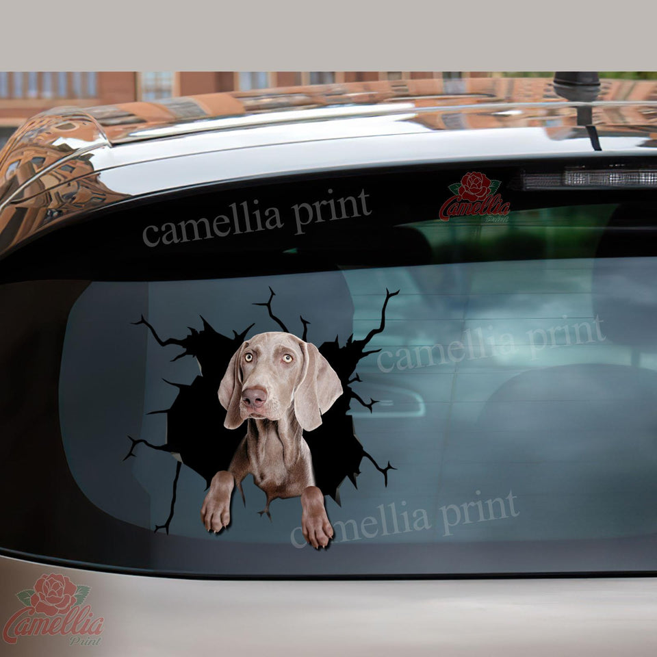Weimaraner Crack Sticker Emoji Funny Pictures Name Tag Stickers Wedding Gifts