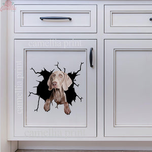 Weimaraner Crack Sticker Emoji Funny Pictures Name Tag Stickers Wedding Gifts