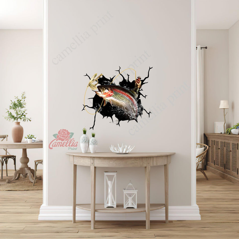 Salmon Crack Sticker For Back Window Wiper Be Cute Car Window Decals Fathers Day Crafts