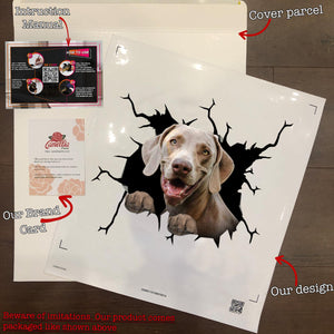 Weimaraners Crack Car Decal Custom The Cutest Computer Stickers Good Gifts For Dad