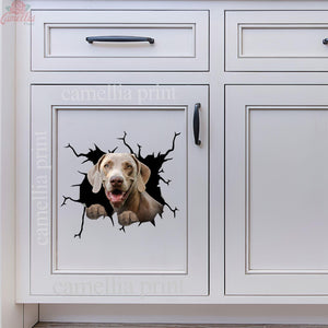 Weimaraners Crack Car Decal Custom The Cutest Computer Stickers Good Gifts For Dad