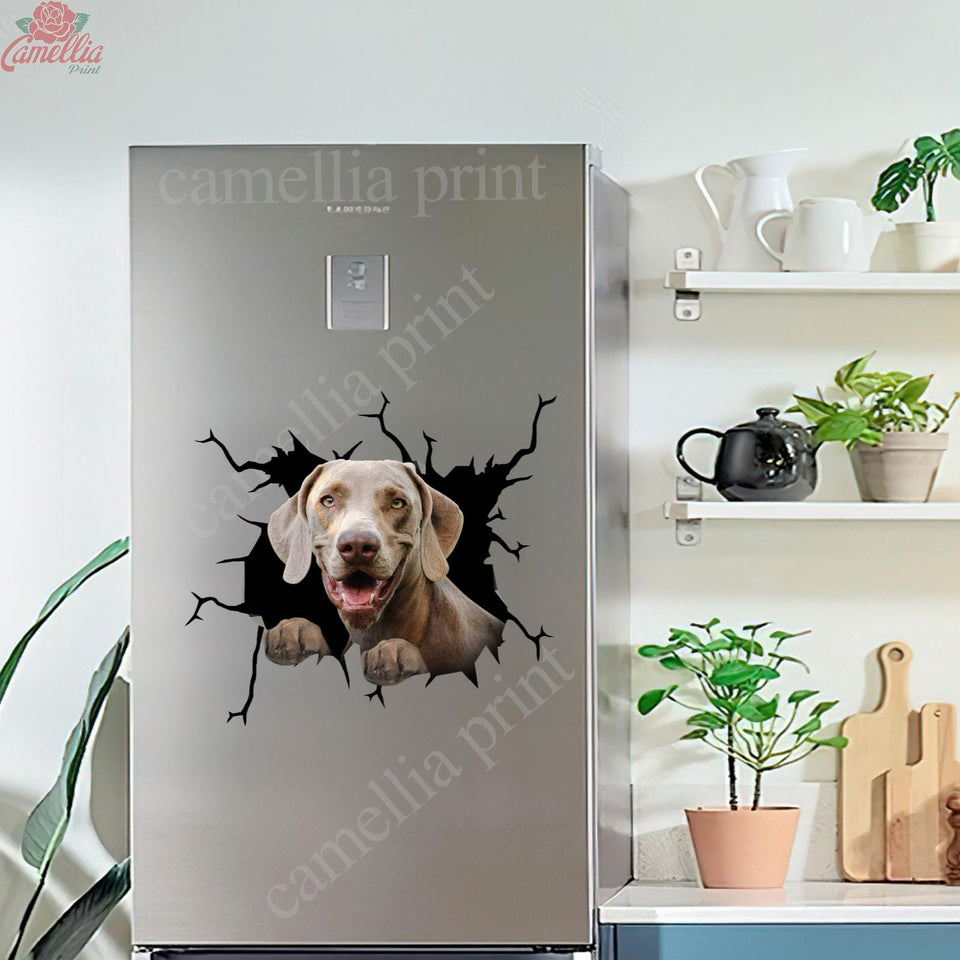 Weimaraners Crack Car Decal Custom The Cutest Computer Stickers Good Gifts For Dad