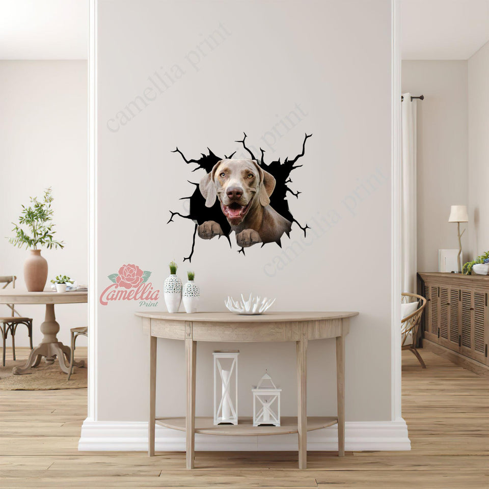 Weimaraners Crack Car Decal Custom The Cutest Computer Stickers Good Gifts For Dad
