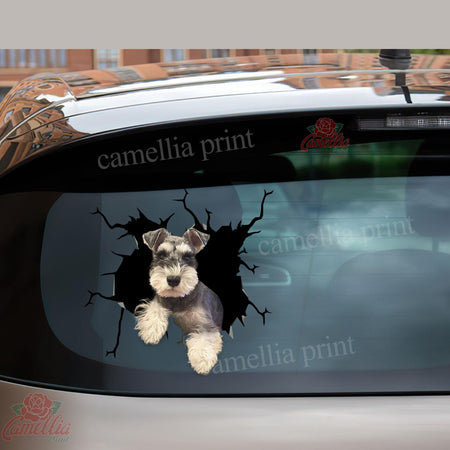 Schnauzer Crack Sticker Car Funny Memes Bee Stickers Valentines Day Gifts For Her