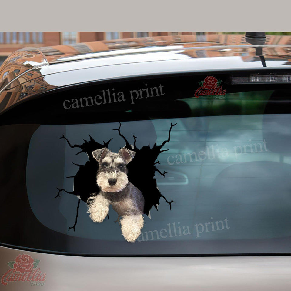 Schnauzer Crack Sticker Car Funny Memes Bee Stickers Valentines Day Gifts For Her