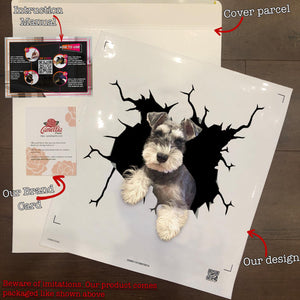 Schnauzer Crack Sticker Car Funny Memes Bee Stickers Valentines Day Gifts For Her