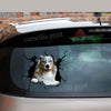 Australian Shepherd Crack Decal Car Corny Jokes Vehicle Decals Gifts For New Moms