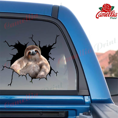 Sloth Crack Stickers Custom Cool Funny Vinyl Car Decals Stickers Christmas Gifts For Boyfriend