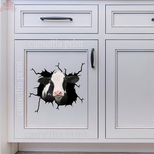 Dairy Cow Crack Decals For Cars Cuteness Overloaded Logo Stickers Sympathy Gifts