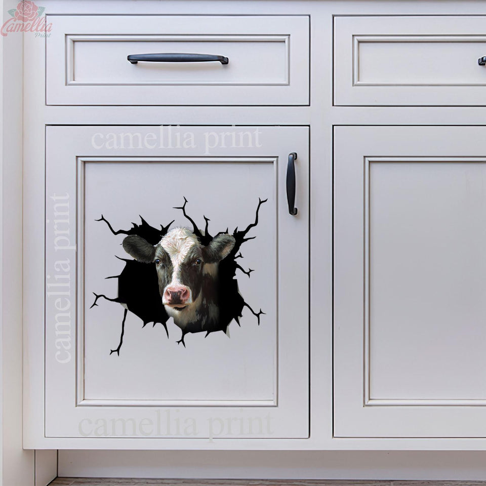 Dairy Cow Crack Duck Decal Funny Art Stickers Gifts For Grandma