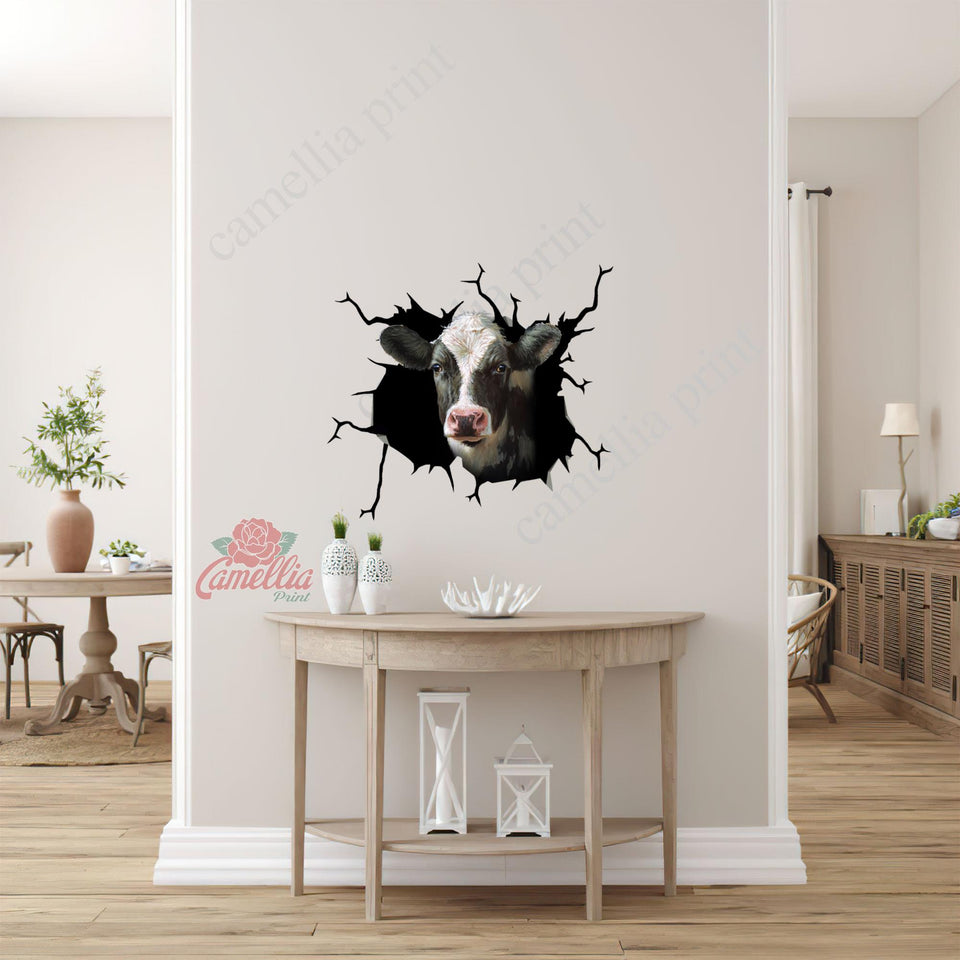 Dairy Cow Crack Duck Decal Funny Art Stickers Gifts For Grandma