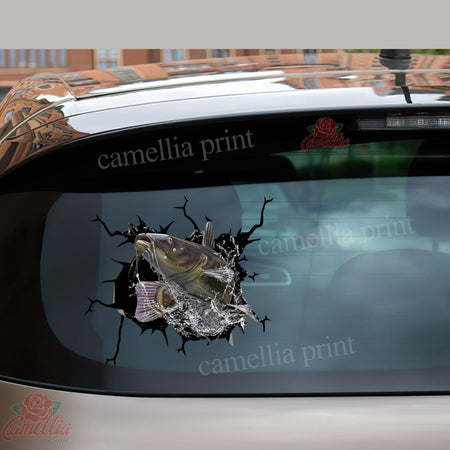 Catfish Fishing Crack Dad Decal Cool Removable Stickers Mother's Day Gifts From Daughter