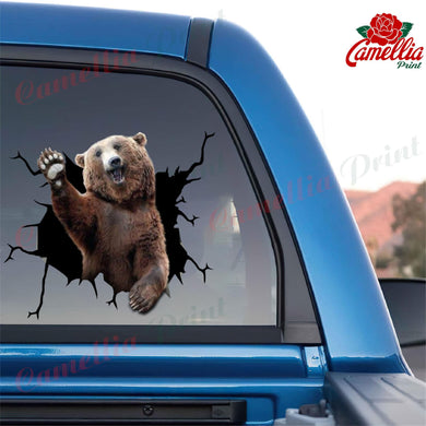 Bear Crack Stickers For Scrapbooking Cool Custom Vinyl Stickers Gifts For Friends Birthday