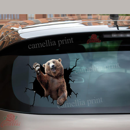 Bear Crack Stickers For Scrapbooking Cool Custom Vinyl Stickers Gifts For Friends Birthday