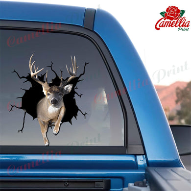 Deer Crack Dad Decal Funny Faces Magnetic Stickers Christmas Gifts For Boyfriend
