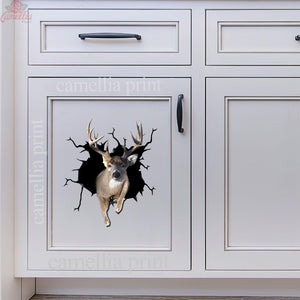 Deer Crack Dad Decal Funny Faces Magnetic Stickers Christmas Gifts For Boyfriend