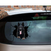 Black German Shepherd Crack Decals For Windows Funny Pictures Custom Sticker Maker Christmas Gift Ideas For Mom
