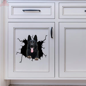 Black German Shepherd Crack Decals For Windows Funny Pictures Custom Sticker Maker Christmas Gift Ideas For Mom