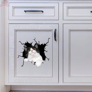 Tuxedo Cat Crack Sticker For Car Window You Cute Anime Car Sticker Anniversary Gift For Husband