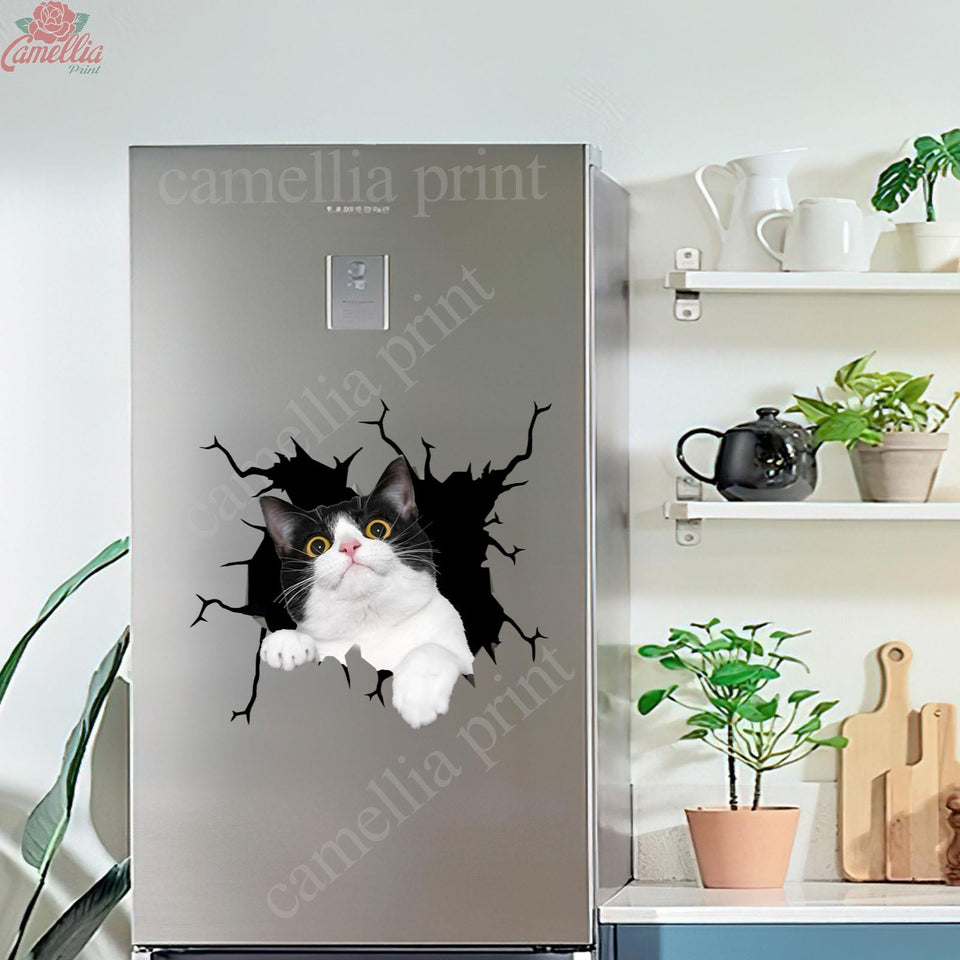 Tuxedo Cat Crack Sticker For Car Window You Cute Anime Car Sticker Anniversary Gift For Husband
