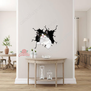 Tuxedo Cat Crack Sticker For Car Window You Cute Anime Car Sticker Anniversary Gift For Husband