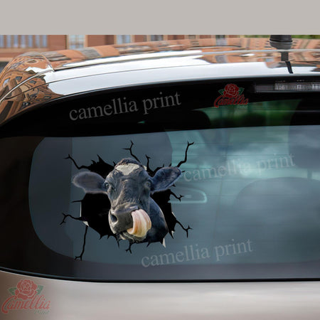 Dairy Cow Crack Sticker Ideas Super Cute Custom Car Window Decals Employee Gift
