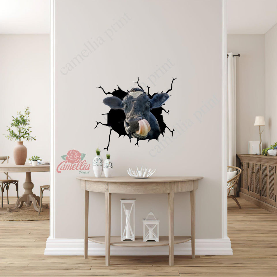 Dairy Cow Crack Sticker Ideas Super Cute Custom Car Window Decals Employee Gift