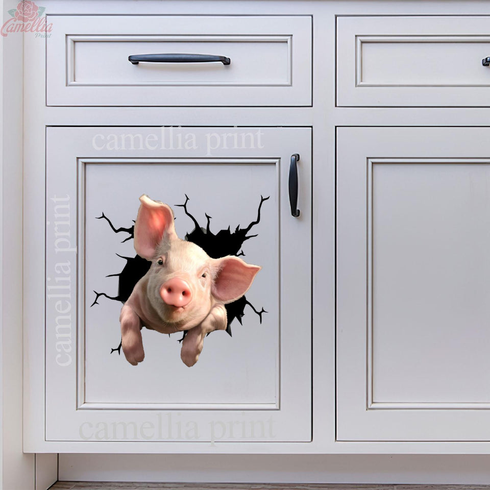 Pig Crack Decals Funny Sticker Valentines Gifts For Her