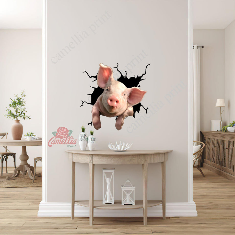 Pig Crack Decals Funny Sticker Valentines Gifts For Her