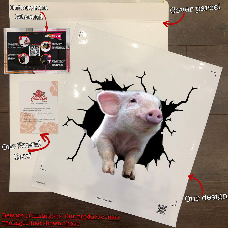 Pig Crack Mom Car Decal Funny Quotes Transparent Sticker Family Gifts