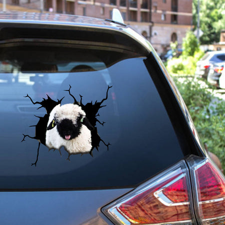 Sheep Crack Decal Window Wiper Your Cute Black And White Stickers Gift For Husband