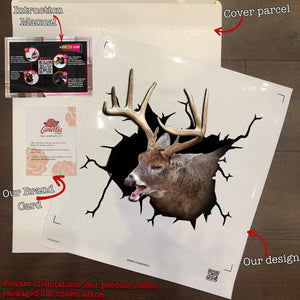 White-tailed Deer Crack Bone Sticker Fun Custom Die Cut Stickers Christmas Gift Ideas 2020