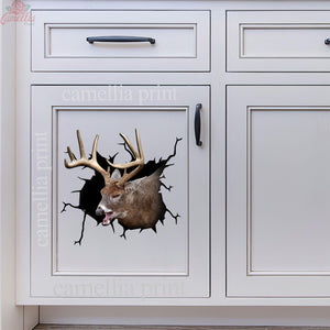 White-tailed Deer Crack Bone Sticker Fun Custom Die Cut Stickers Christmas Gift Ideas 2020