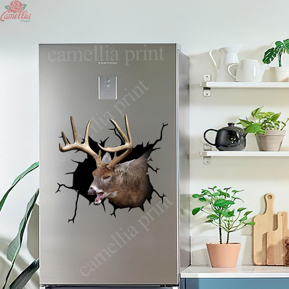 White-tailed Deer Crack Bone Sticker Fun Custom Die Cut Stickers Christmas Gift Ideas 2020