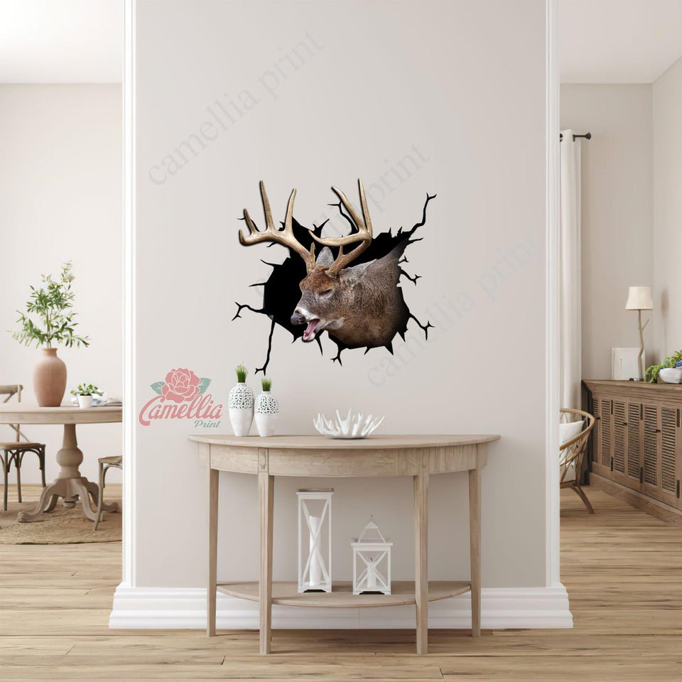 White-tailed Deer Crack Bone Sticker Fun Custom Die Cut Stickers Christmas Gift Ideas 2020
