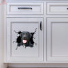 Black Labrador Crack Decor Decal Funny Faces Custom Stickers Couple Gift Ideas