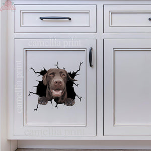 Chocolate Labrador Crack Sticker Album Pretty Vinyl Decals Christmas Ideas 2021