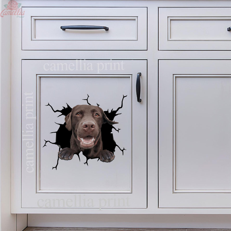 Chocolate Labrador Crack Sticker Album Pretty Vinyl Decals Christmas Ideas 2021