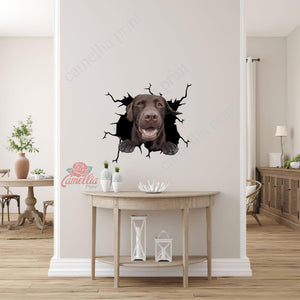 Chocolate Labrador Crack Sticker Album Pretty Vinyl Decals Christmas Ideas 2021