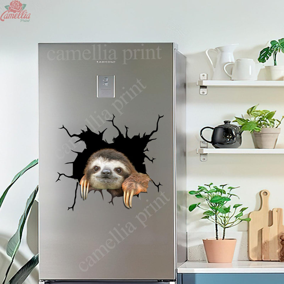Sloth Crack Sticker Car Window Cool Name Stickers First Mothers Day Gift